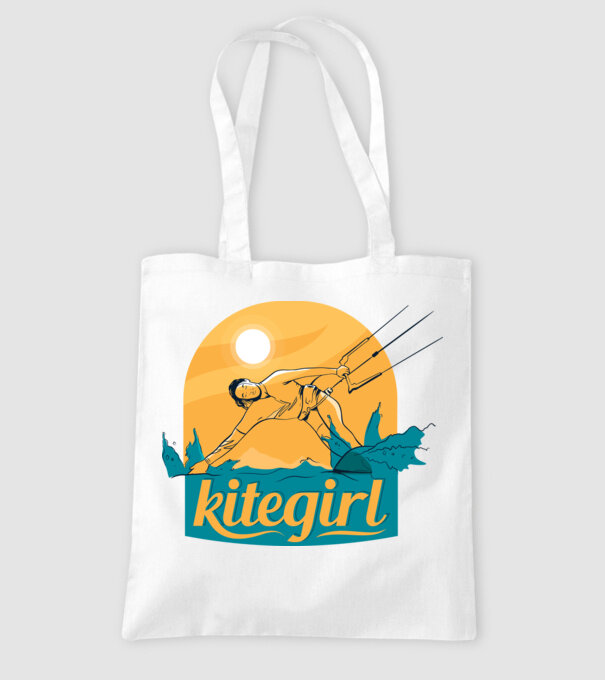 Tricou Kitegirl Kitesurf model alb pe tricou