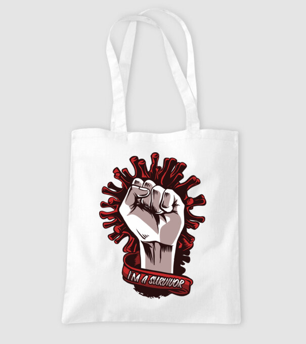 Supraviețuitor Coronavirus model alb pe tricou