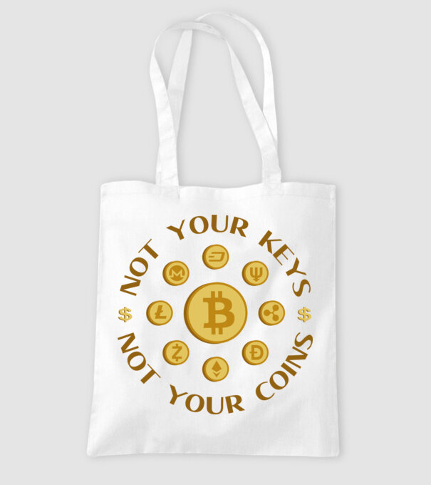 Criptomonede model alb pe tricou