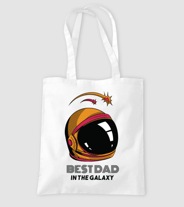 Cel mai bun tată din Galaxie model alb pe tricou