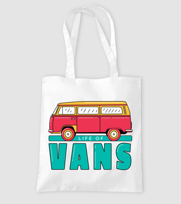 Life of Vans model alb pe tricou