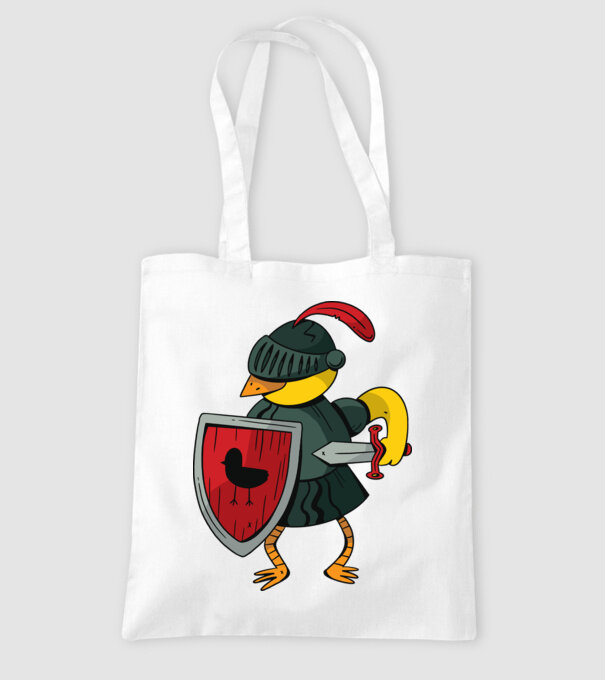 Cavaler Pasăre model alb pe tricou
