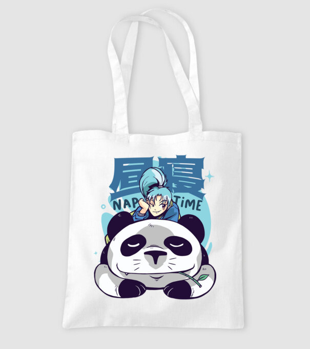 Anime Panda relaxare model alb pe tricou