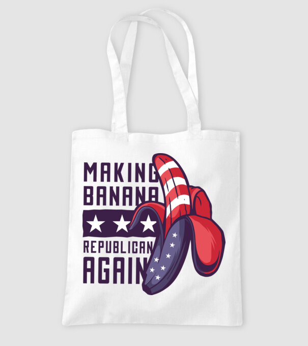 Make Banana Republican Again model alb pe tricou