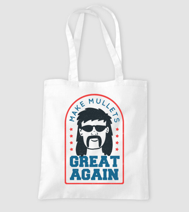 Make Mullets Great Again model alb pe tricou
