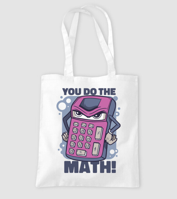 Calculator Furios model alb pe tricou