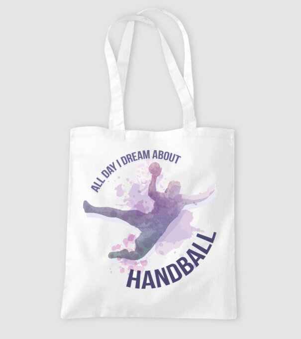 Visez la handbal în fiecare zi model alb pe tricou