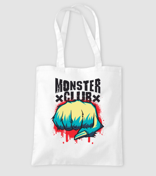 Monster Club model alb pe tricou
