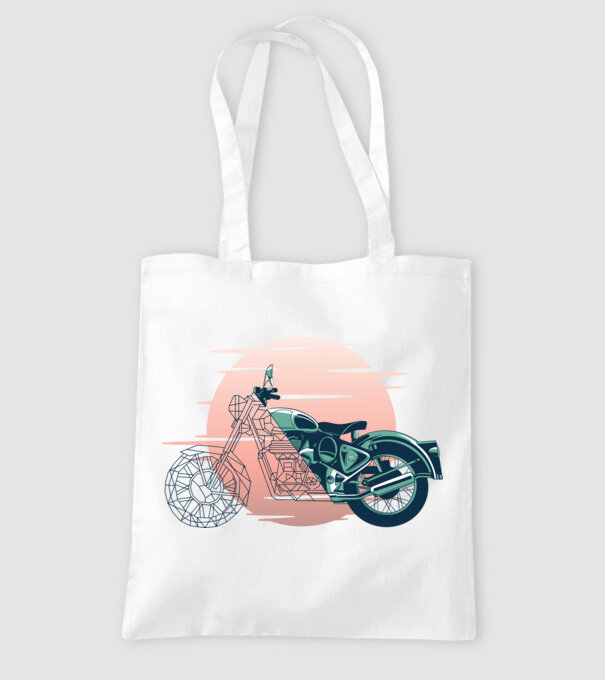 Motocicletă model alb pe tricou