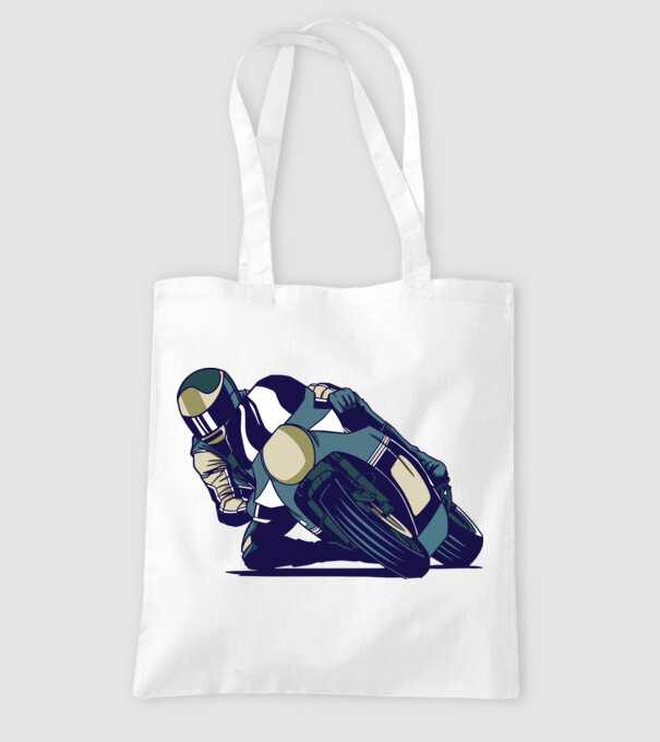 Concurent motocicletă model alb pe tricou