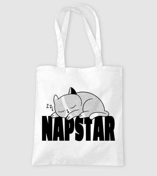 Pisică Napstar model alb pe tricou