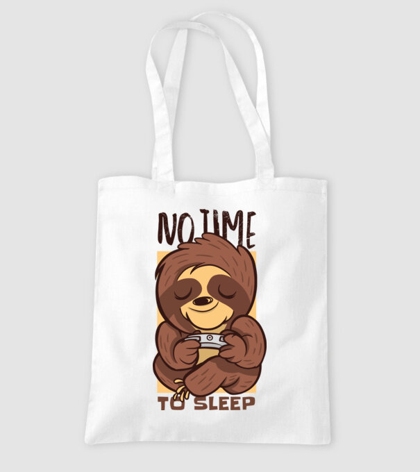 No time to sleep - Leneș drăguț model alb pe tricou