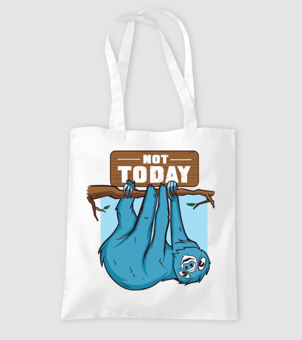Not today Leneș model alb pe tricou