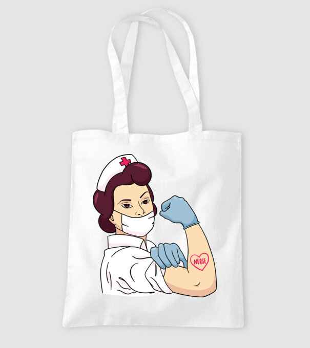 Soră Asistentă model alb pe tricou