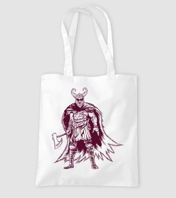 Războinic Odin Viking model alb pe tricou