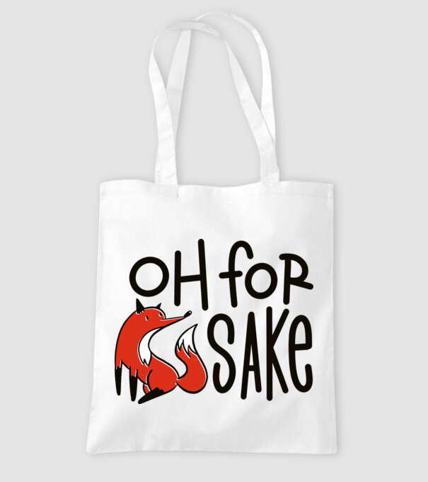 Oh for Fox Sake tricou cu vulpe model alb pe tricou
