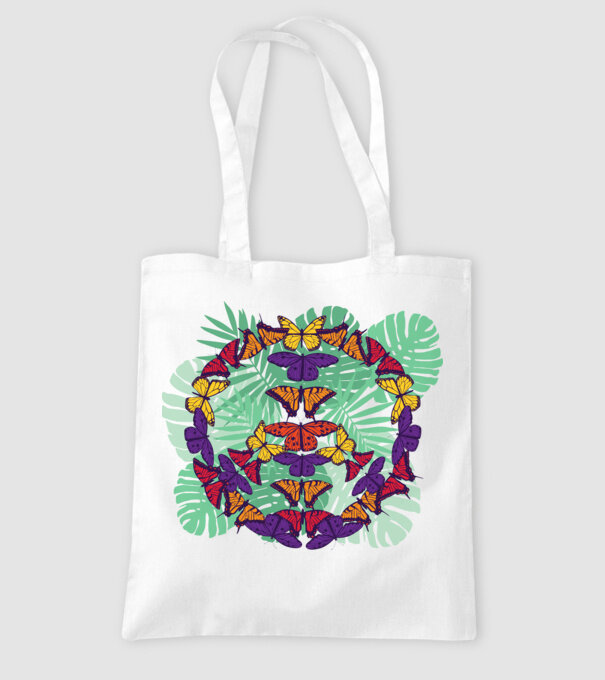 Peace tricou cu fluturi model alb pe tricou