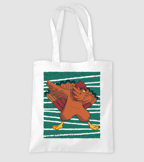 Curcan DAB Ziua Recunoștinței Thanksgiving model alb pe tricou