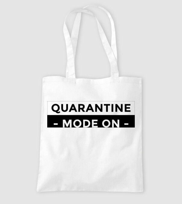 Quarantine mode on model alb pe tricou