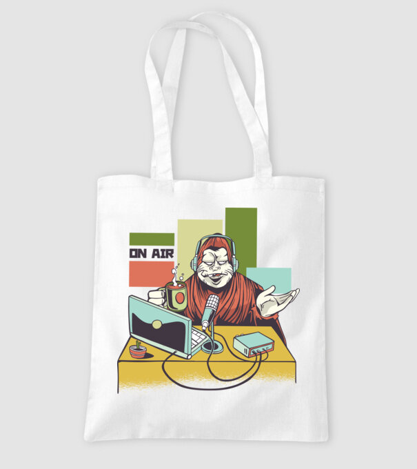 Yeti cu Radio model alb pe tricou