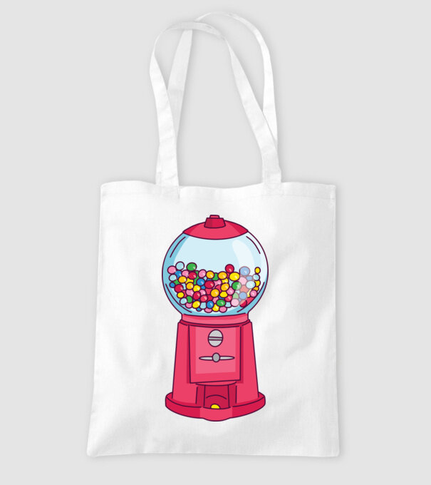 Automat Gumă de mestecat model alb pe tricou