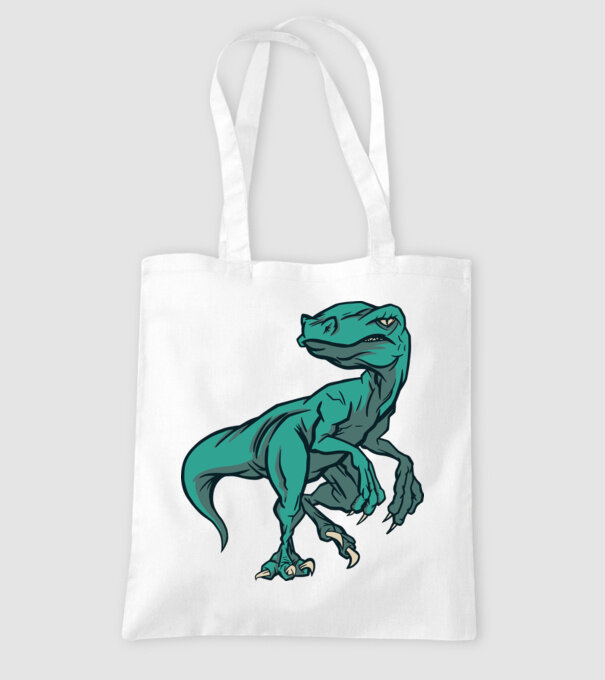 Dinozaur Raptor model alb pe tricou