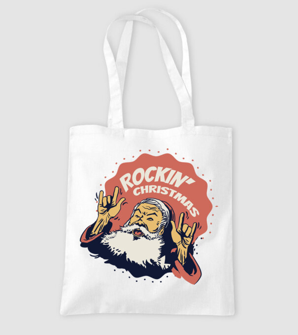 'Rockin'' Christmas Crăciun' model alb pe tricou