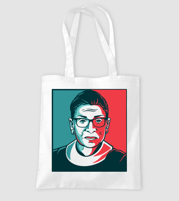 Ruth Bader Ginsburg model alb pe tricou