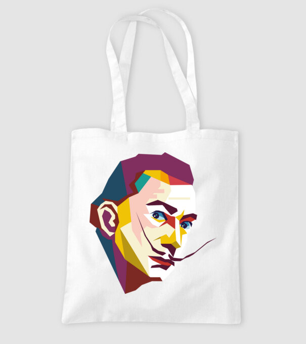 Salvador Dali abstract model alb pe tricou