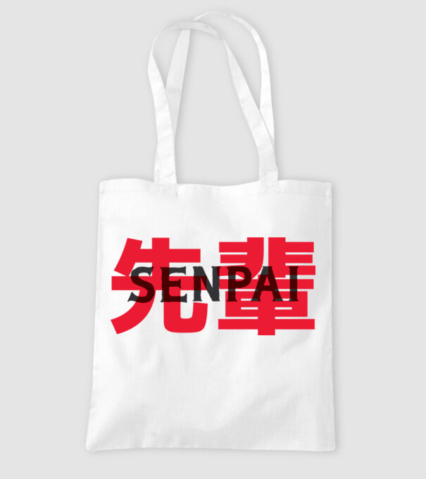 Senpai model alb pe tricou