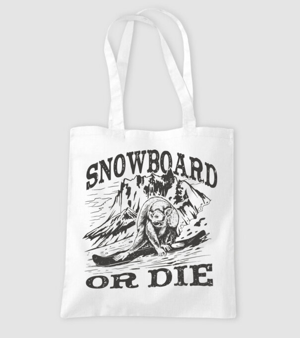 Maimuță Snowboarder model alb pe tricou