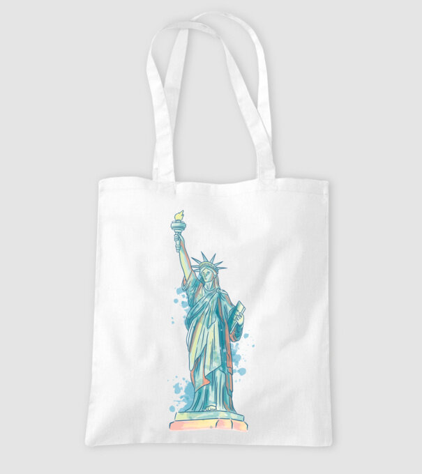 Statuia Libertății model alb pe tricou