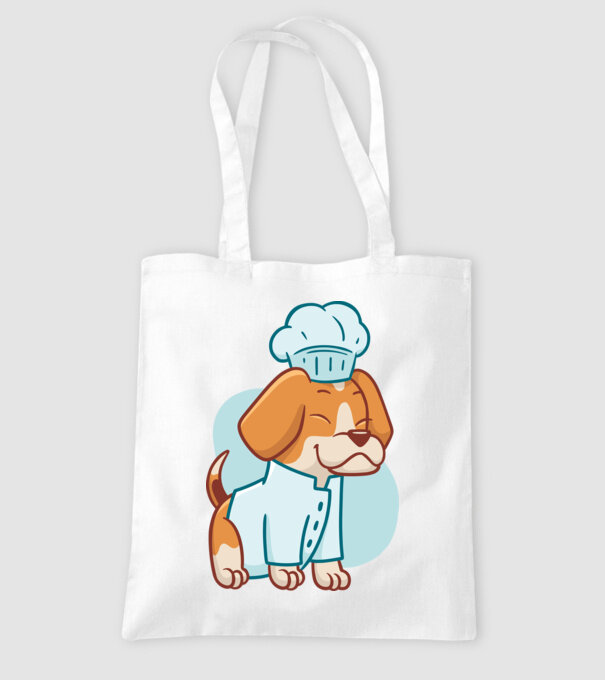 Beagle bucătar model alb pe tricou