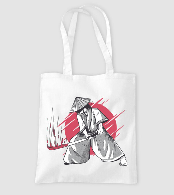 Sabie de samurai model alb pe tricou