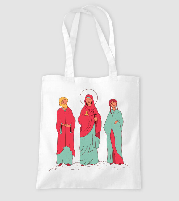 Sfinți model alb pe tricou