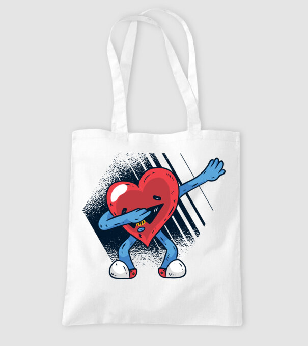 'Inimă DAB Floss Heart tricou amuzant pentru Valentine''s Day' model alb pe tricou