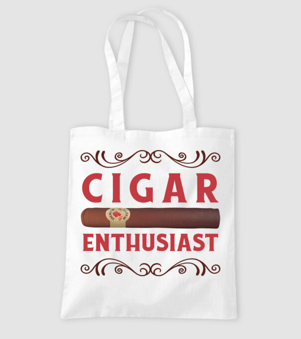 Pasionat de trabucuri model alb pe tricou