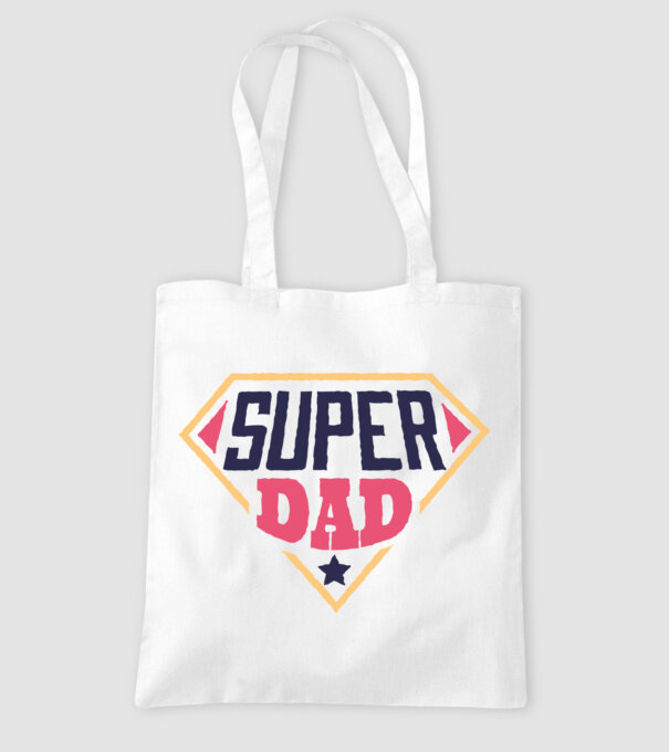 Super Tata model alb pe tricou