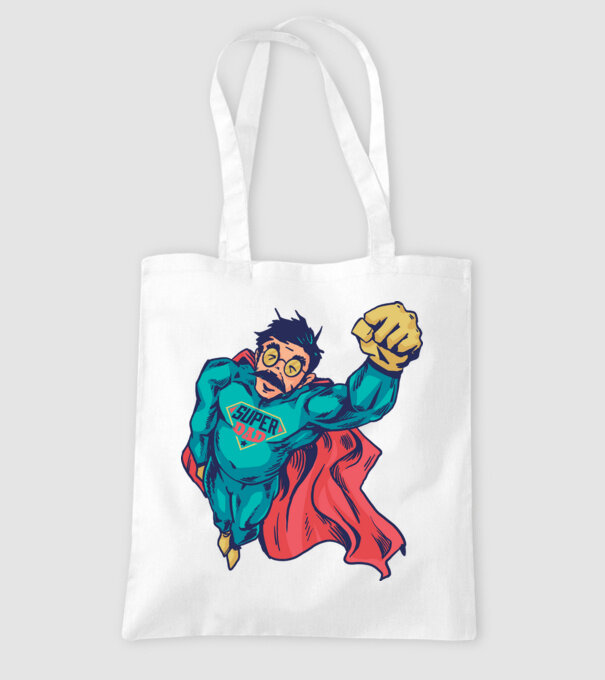 Super Tata model alb pe tricou