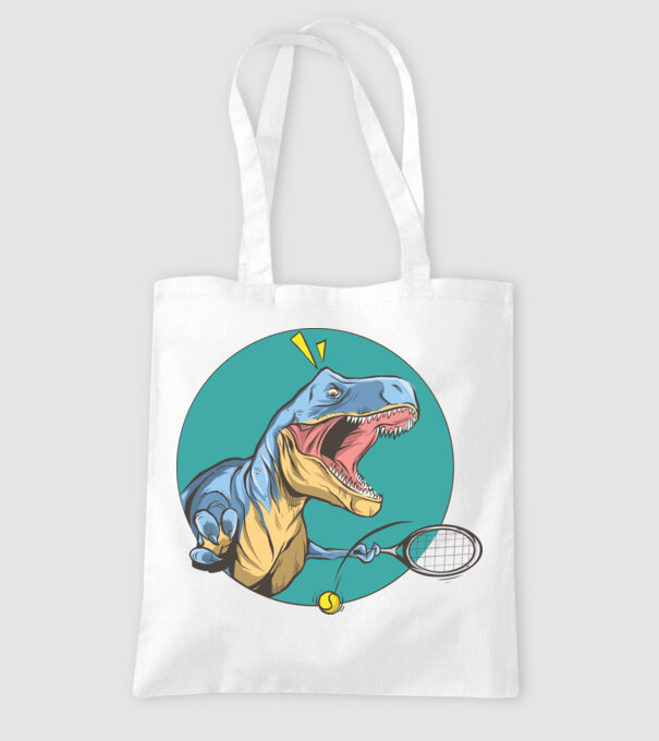 Dinozaur T-rex Tenis model alb pe tricou