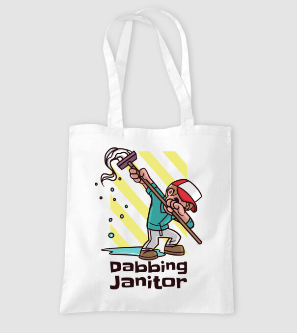 Cleaning DAB model alb pe tricou