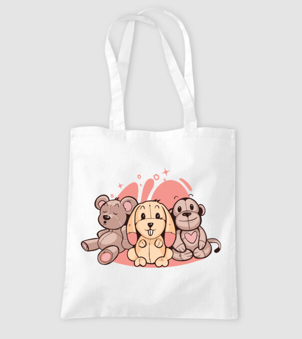 Animale Teddy model alb pe tricou