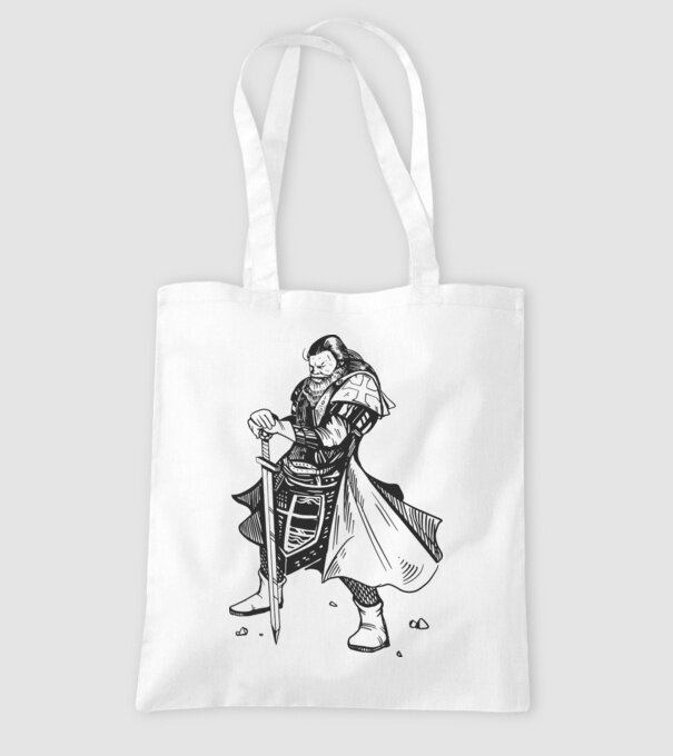 Cavaler Templier model alb pe tricou