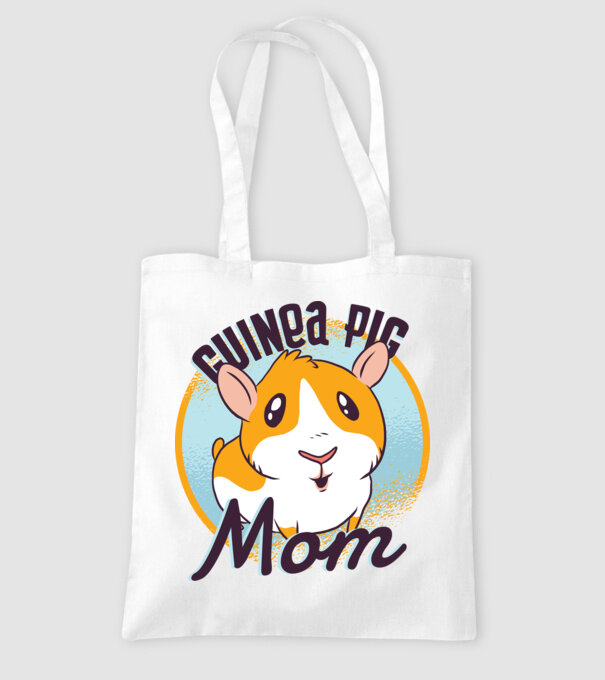 Mamă Porcușor de Guineea model alb pe tricou