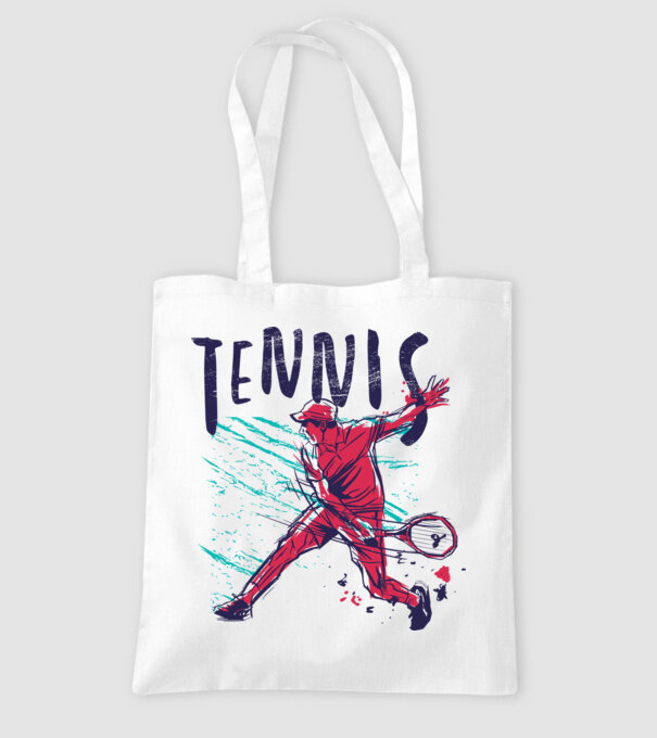 Tennis model alb pe tricou