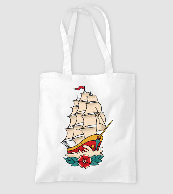Vapor Tatuaj model alb pe tricou