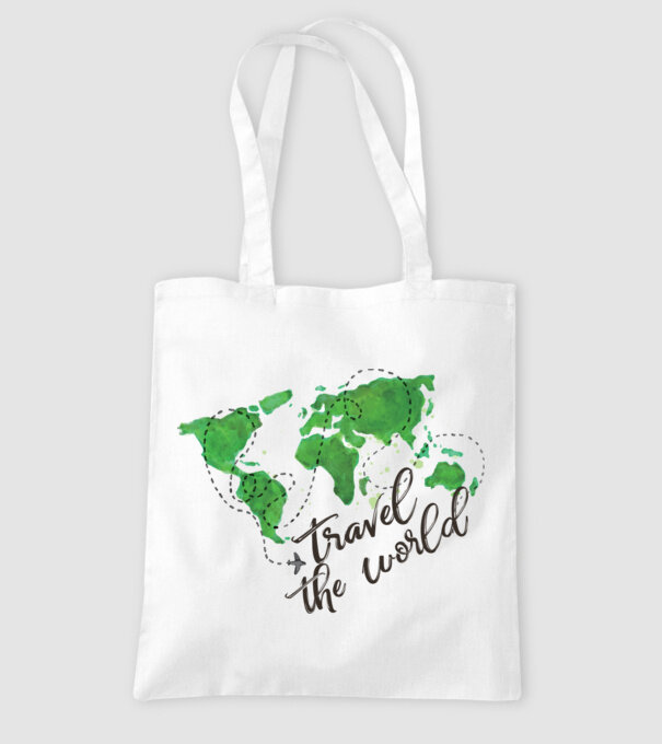 Travel the world model alb pe tricou