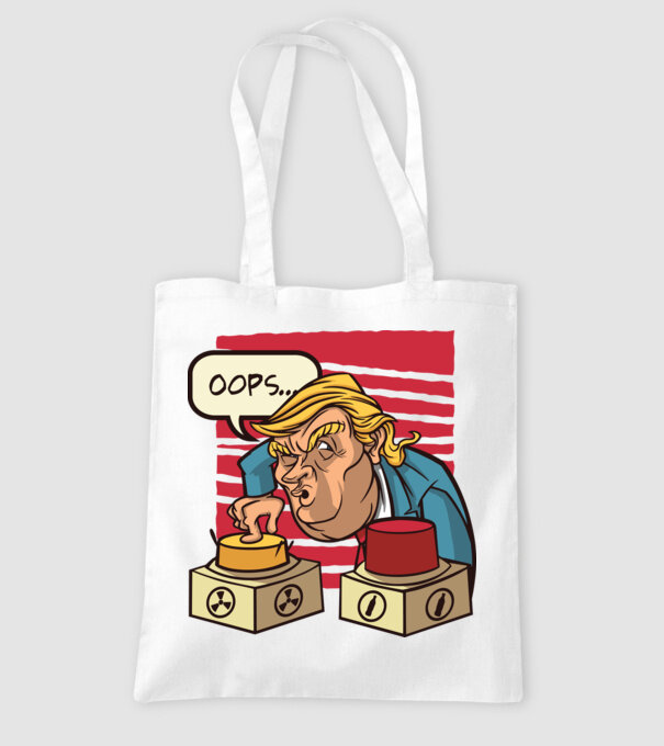 Trump Bombă nucleară model alb pe tricou