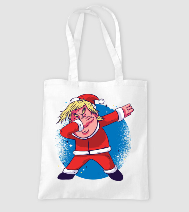 Trump Moș Crăciun dans DAB model alb pe tricou