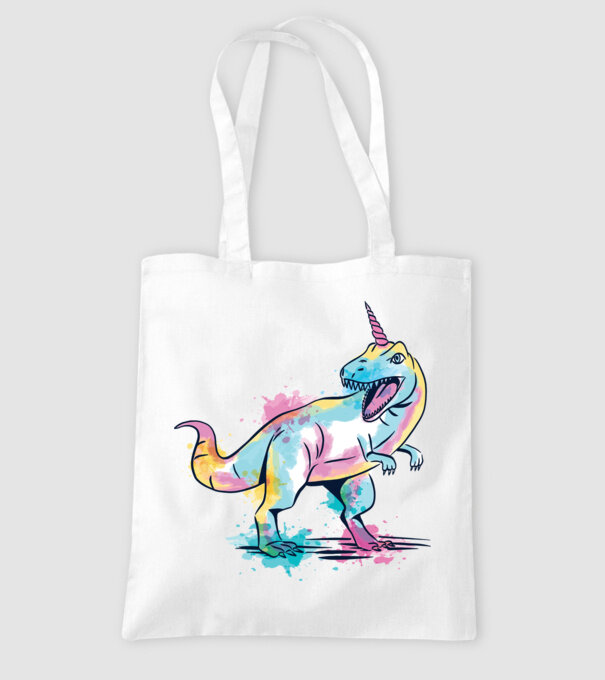 Unicornsaurus - Dinozaur Unicorn model alb pe tricou
